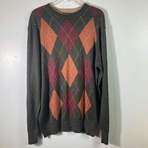 Mens‎ Blake & Manley Argyle Silk Rayon Cashmere Sweater  M